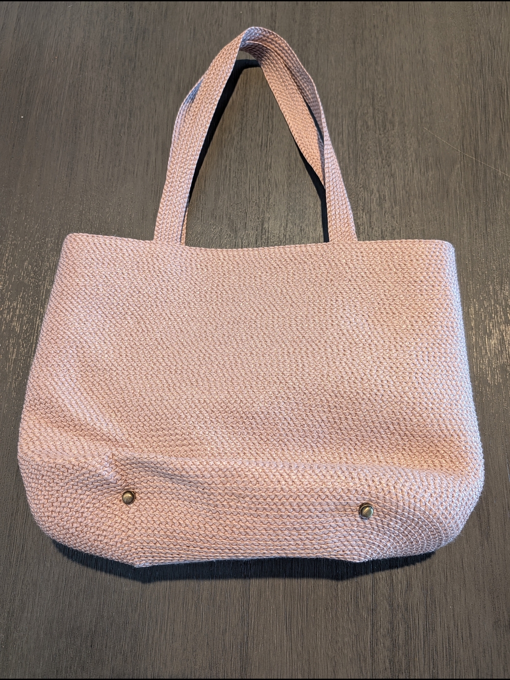 Rare Eric Javits Squishee Tote II Straw Bag - Seasonal Pastel Pink - Picture 2 of 8